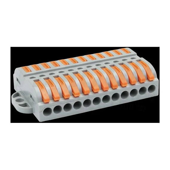 Vezetékösszekötő, nyitható csavar nélküli 0,5-4mm2, 32A, 400VAC 12P (OVOFT1212)