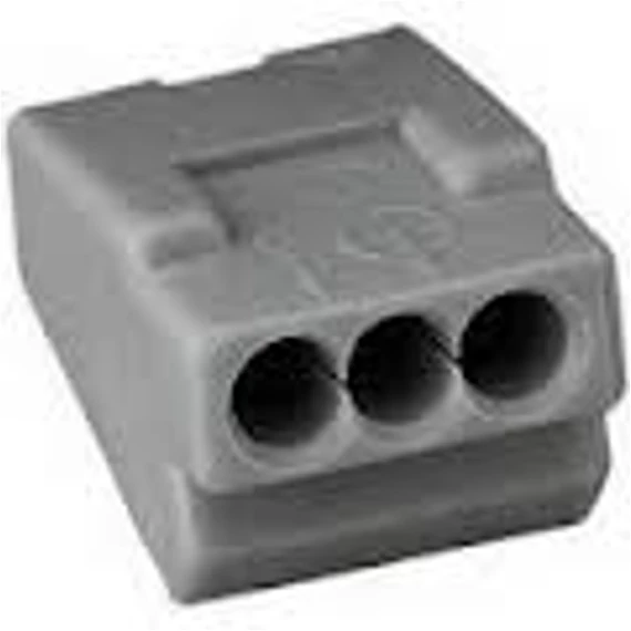 Vezetékösszekötő 3x1,5-4mm2 Wago (273-403)