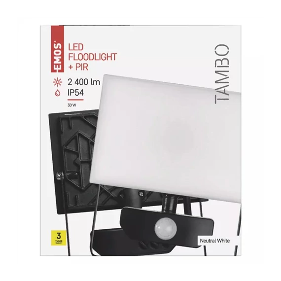 Led reflektor 30W NW 2400lm mozgásérz. Tambo (ZS2931)