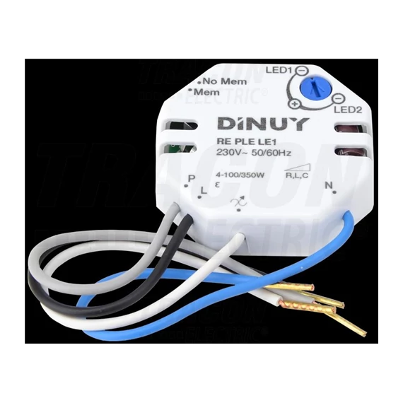 Fényerő szabályzó modul szerelvénydobozba 3 vezetékes 230 VAC, 50 Hz, 50/100/350 W (REPLELE1)