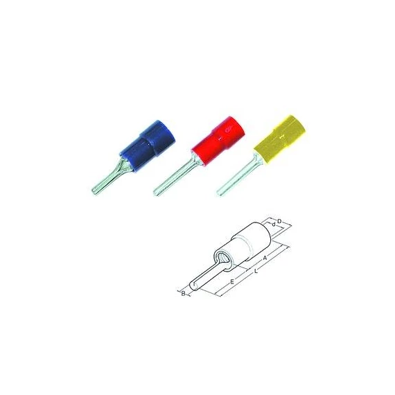 Haupa hengeres csap szigetelt 6.3X0.8/4-6mm2 (260374)