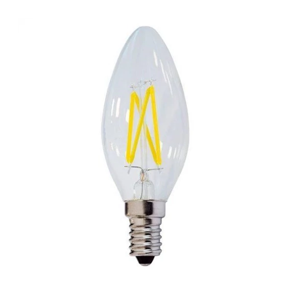 LED gyertya, E14, C35, 4W, 2700K, 400lm,  FILAMENT – dimmelhető Optonica