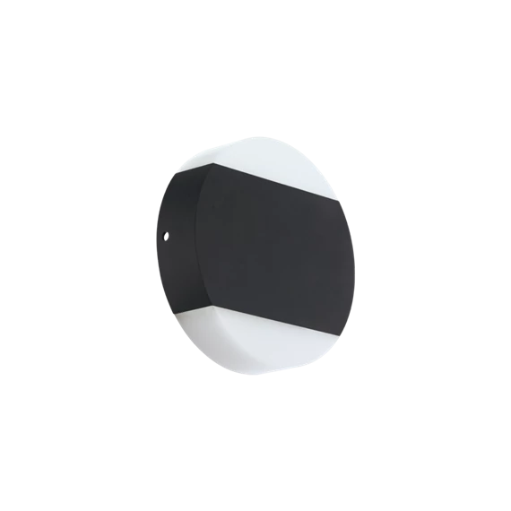 Kültéri LED fali-mennyezeti lámpa 2x2,2W 3000K 500lm IP54 fekete 155mm átm. Linosa (75463)