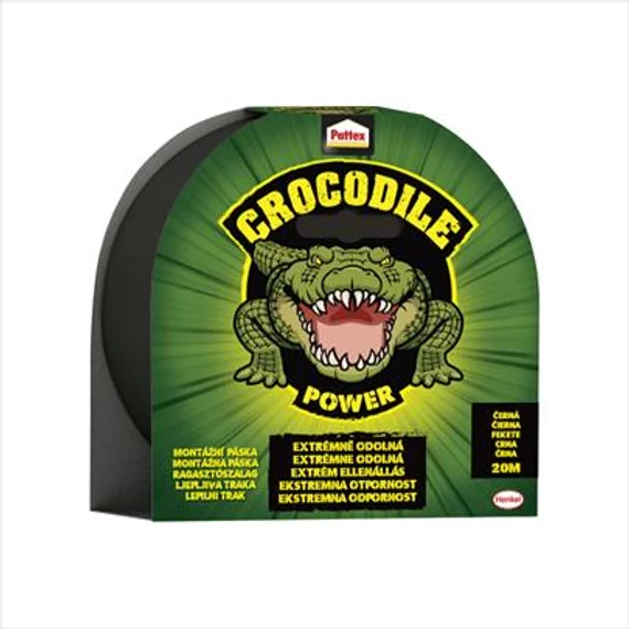 RAGASZTÓSZALAG PATTEX CROCODILE FEKETE 20 M (8912855)