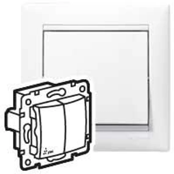 Valena 106+6 kettős váltókapcsoló fehér IP44 (770098)