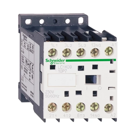 Mágneskapcsoló 2.2kW/400VAC-3 3-Z 24VAC 1-ny csavaros TeSys LC1K0601B5 Schneider
