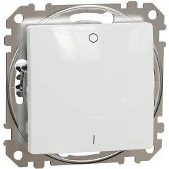 ÚJ Sedna 102 kétpólusú kapcsoló, rugós bekötés, 16AX, IP44, fehér (SDD111162)
