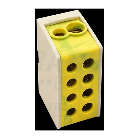 Fővezetéki leágazó sorkapocs 2×25mm2 / 2×25mm2, 400VAC, 101A zöld/sárga (FLE-25ZS)