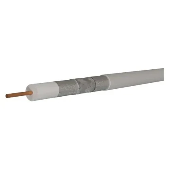 Koax 3x árnyékolt, tiszta réz, RG6 75 ohm fehér 100m/tek. EMOS (S5272)