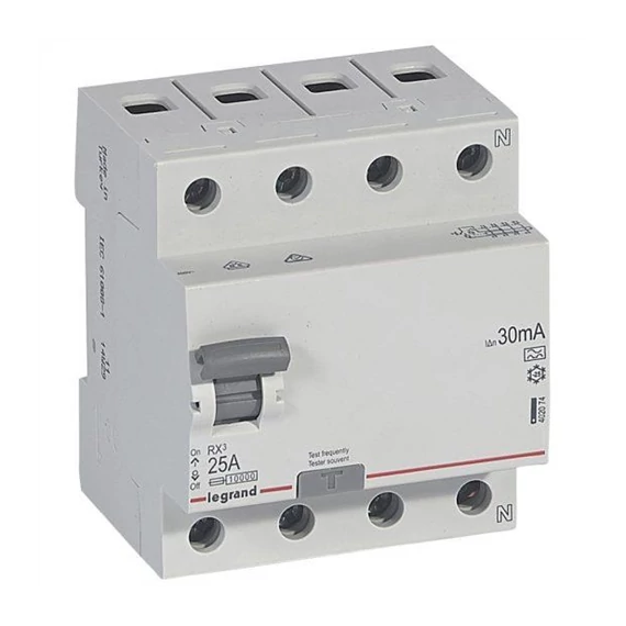 Fi-relé RX3 4P 25A 30mA  A típus  (L402074)