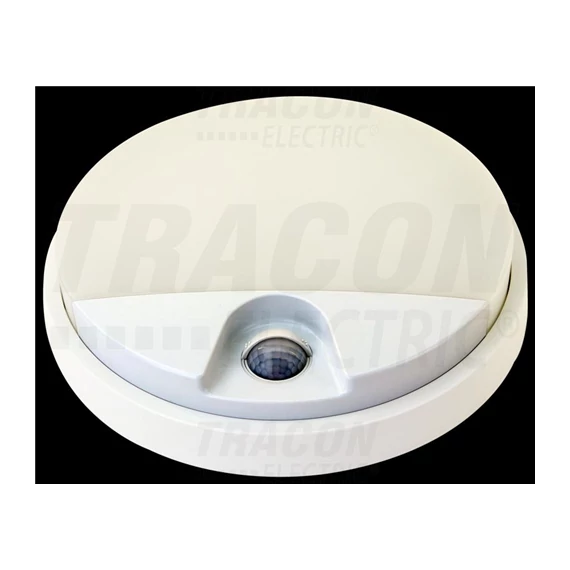 Mozgásérzékelős kerek fali lámpatest 15W, 140°, 2-9m, 10s-5m, 4500K ,EEI=A, IP54, 1100lm