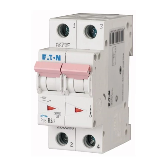 EATON kismegszak. 2P 2A B 6kA (286550)