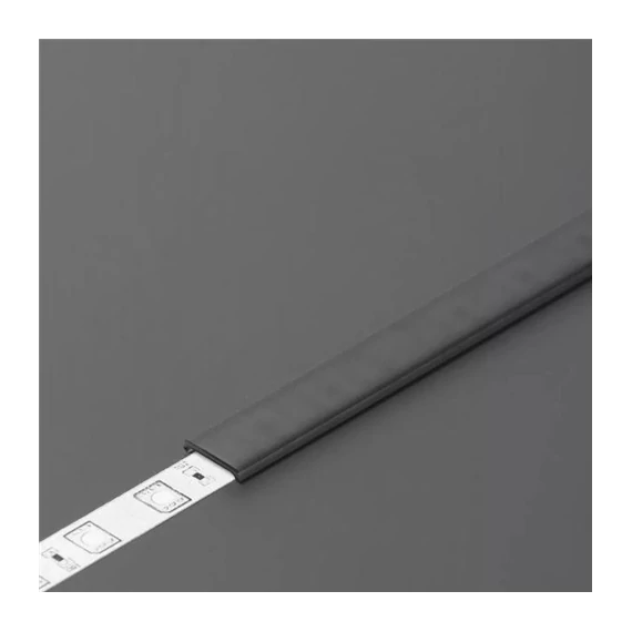 Led szalaghoz alu profil C2 KLIKK fedél fekete 2m/szál Slim 8mm-hoz (89000241)