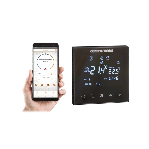 Szobatermosztát Wi-Fi fan-coil 2- és 4-csöves rendszerekhez Computherm (E300FC)