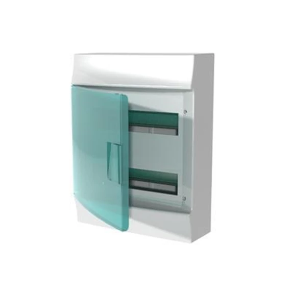 ABB kiselosztó 24M falon kívüli, átlátszó ajtó, IP41, PE/N sín (1SPE007717F0521)