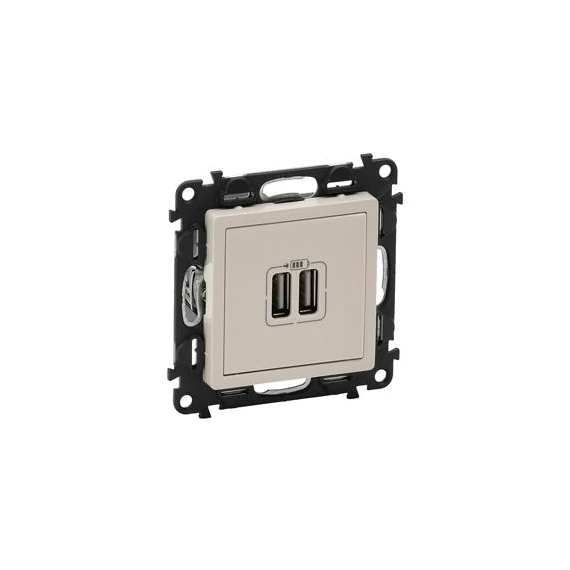 Valena Life Krém USB kettős töltőaljzat beépített tápegységgel-5V-1500mA krém (753212) 