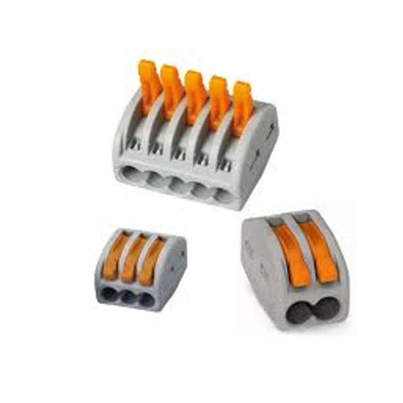 Vezetékösszekötő 3x4mm2 oldható Wago (222-413)