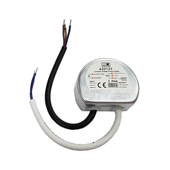 Led tápegység 12V DC 20W IP66 (A2012Y) (SL-T0S20)