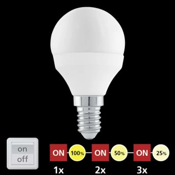 Izzó E14 6W 3000K LED fényerőszabályzós 