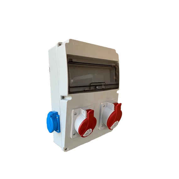 Ipari kombi 2x230V+1x5p16A+1x5p32A+ablak (11mod.) (EG4-8Ü)