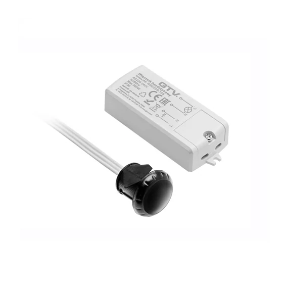 Érintés nélküli infravörös kapcsoló, max 500W, IP20, 230V/AC, ajtónyitásra (GTV-AE-WBEZDB-10S)