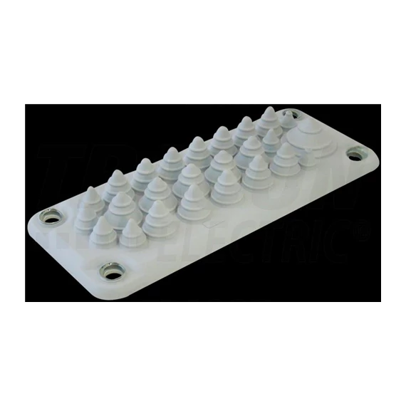 Kábelbevezető, gumi, 25db kábelhez 222x92mm; IP55