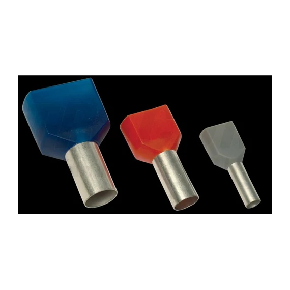 Szigetelt iker érvéghüvely 2x1mm2 L:10 (E90IH)