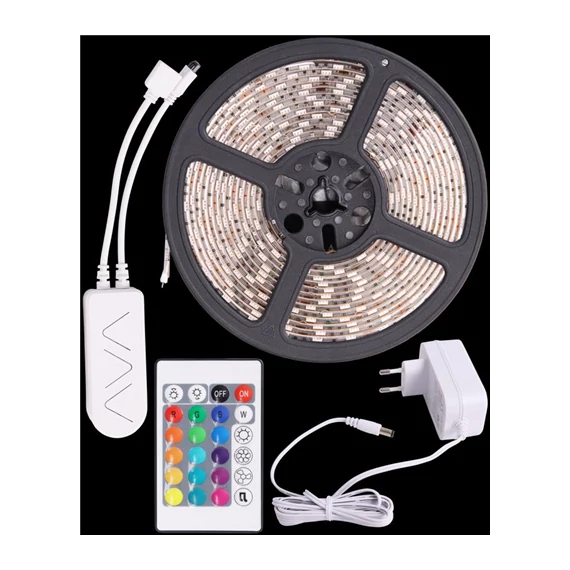 Led szalag szet 220-240V, 50Hz, 14,4W/m, W=10m, 5m, RGB, IP65/IP20 (LED-SET-K-RGB)