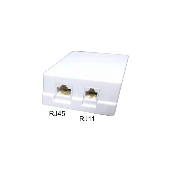 Telefon aljzat fali RJ11+RJ45