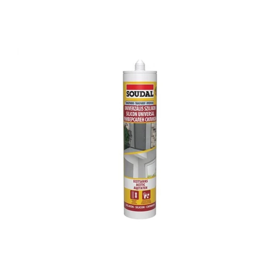 SOUDAL Szilikon univerzális ecetsavas fehér 280ml (153512)