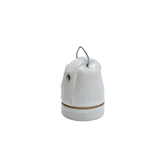 Porcelán foglalat akasztós 100W E27 (E15-E27-EF510C)