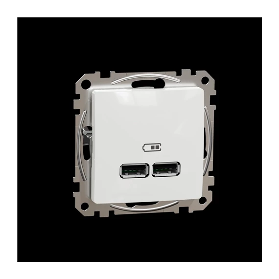 Új Sedna USB töltő 2kimenet sülly. fehér (SDD111401)