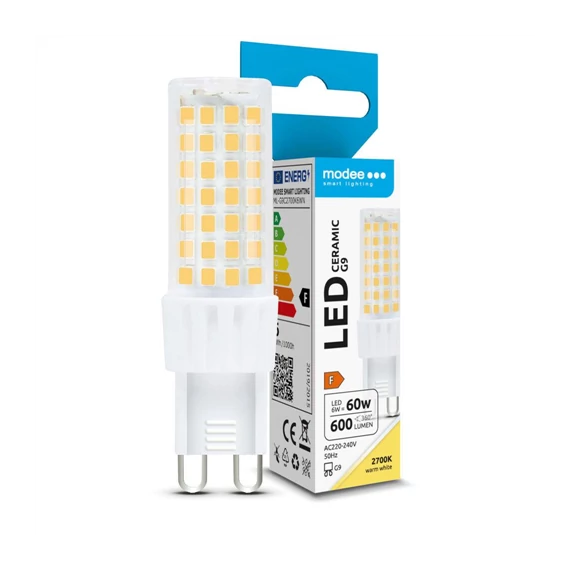 Modee LED izzó Ceramic G9 6W 2700K 600lm 4W (ML-G9C2700K6WN)