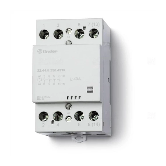 Mágneskapcsoló 4P 40A (AC-7a), 4NO, 230V AC/DC Finder (22.44.0.230.4310) 