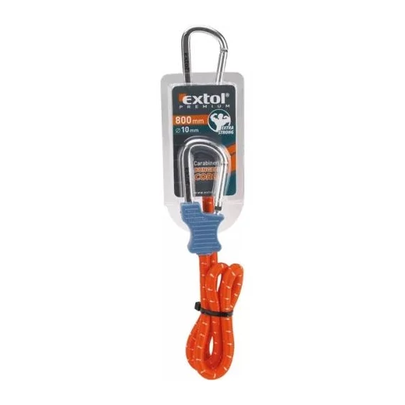 Gumipók EXTOL PREMIUM 120cmX10mm mindkét végén karabínerrel, extra erős gumi (SZRSZM223)