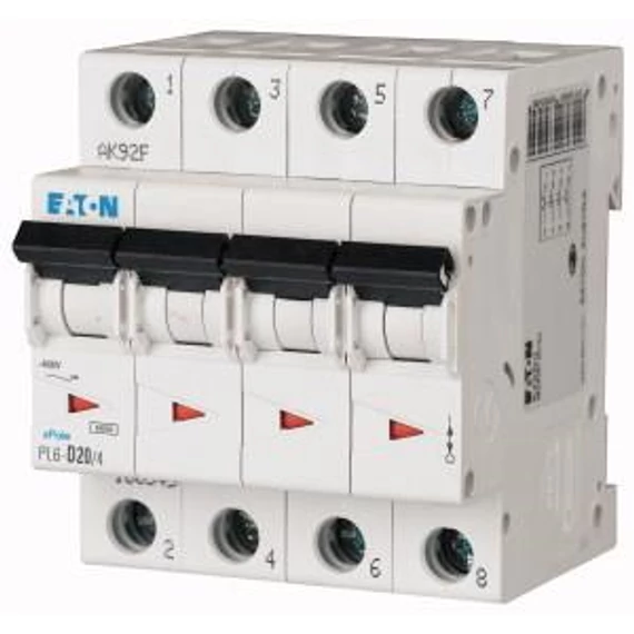 EATON kismegszak. 4P 20A C 6kA PL6-C20/4   166522
