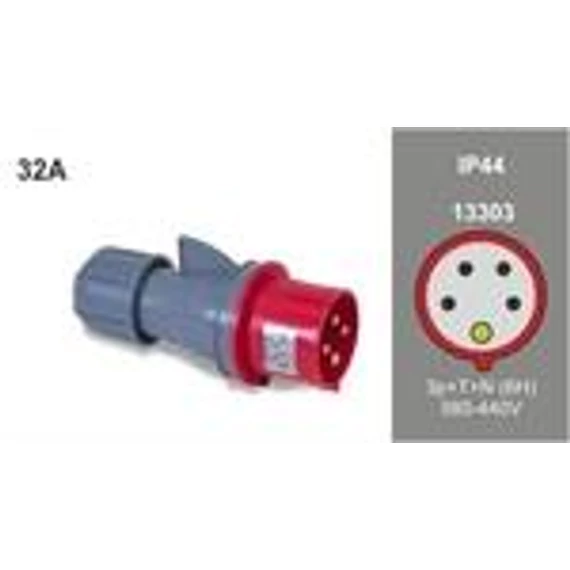 Ipari-háztartási átalakító 16A/250V IP40 1 IP be, 3 HT ki