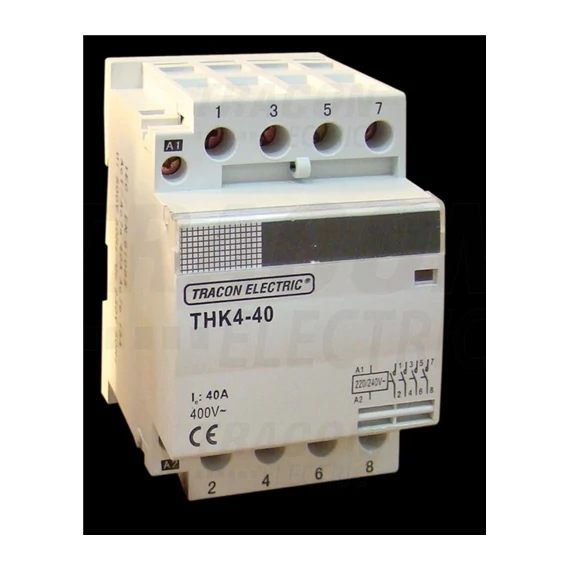 Mágneskapcsoló installációs 40A 3P, 3×NO, 40/15A, 8,4/2,4kW, 24V AC (THK3-40-24