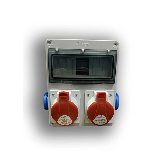 Ipari kombi 2x230V+2x5p32A (2x230V oldalt)+ablak(4-8mod) (EG2-5Ü-1)