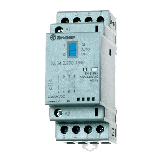Mágneskapcsoló 4P 25A 4Z 230V ACDC Finder (22.34.0.230.4320)