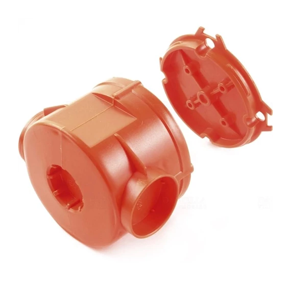 Betondoboz 1-es kerek 60mm-átmérő 49mm mély narancs műanyag komplett SD Dietzel Univolt (026294)