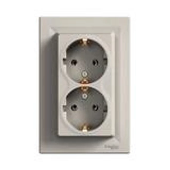 Asfora 162/162 2x2P+F aljzat csavaros bronz (EPH9900169)