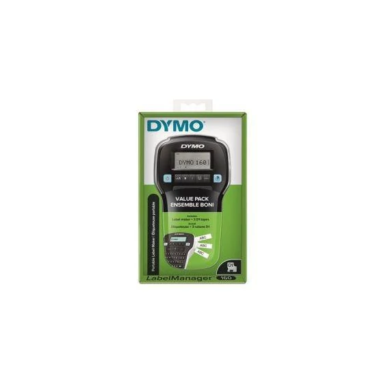 Dymo feliratozó LM-160 elemes + 3db 12mmx7m fek/fehér kazettával (2142267)