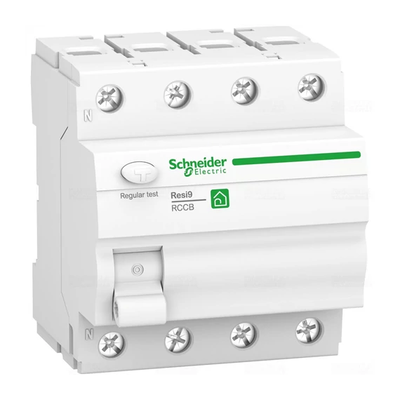 Fi-relé R9 4P 25A 30mA; A-típus Schneider RESI9 (R9R02225)
