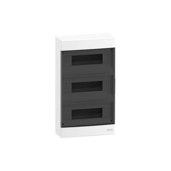 EASY9 elosztó fk. 36 modul füst színű ajtó IP40 PE/N sínnel (3x12mod.) (EZ9EUC312)