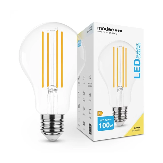 LED izzó Filament A70 12W E27 360° 2700K 1521lm (ML-A70F2700K12WE27)