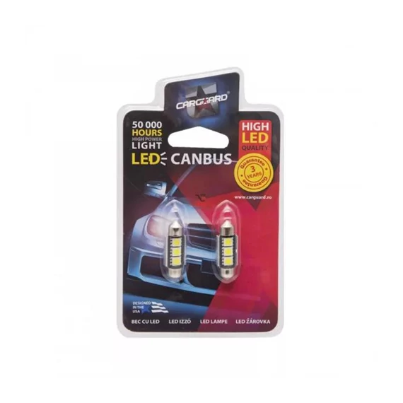 Autó Led izzó 12V/DC, 3W, 54lm, Canbus Sofit 36mm, 2db/bliszt (CAN106)