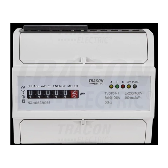 Fogyasztásmérő elektromech., közvetlen, 3 fázisú, 7 modul (TVOF3M7)