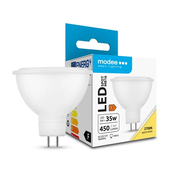 Modee Lighting LED Izzó Spot 5W MR16 12V 100° 2700K (450 lumen) ERP (ML-MR162700K5WN)