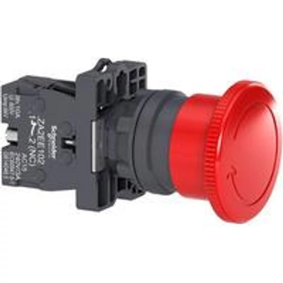 XA2ES542 Harmony Easy Series Komplett vészgomb, D22, D40 fej, piros, 1NC  Schneider 